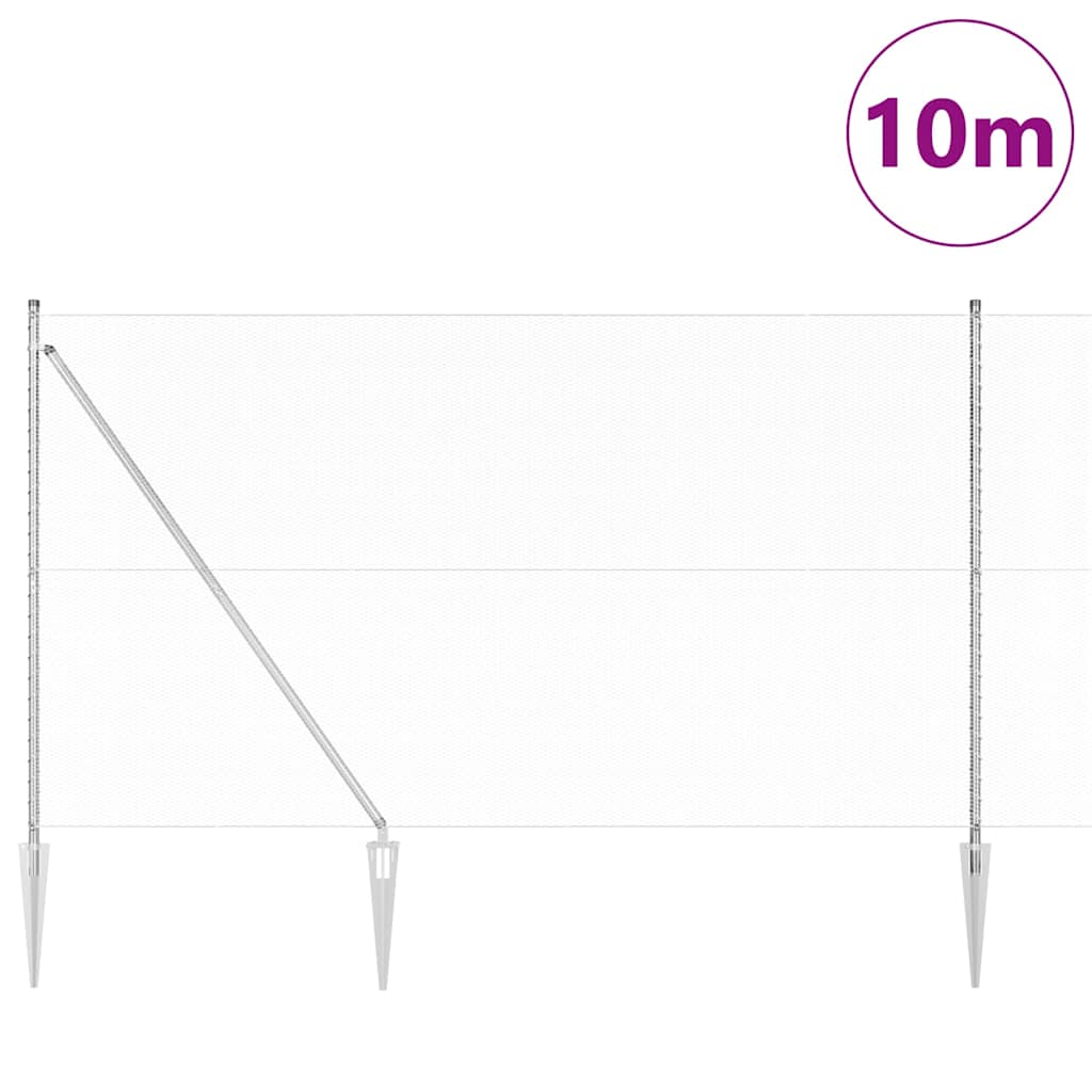 Στύλος Περιφράξεων Ασημί 10 x 1,6 μ (13 mm πλέγμα) Ατσάλι