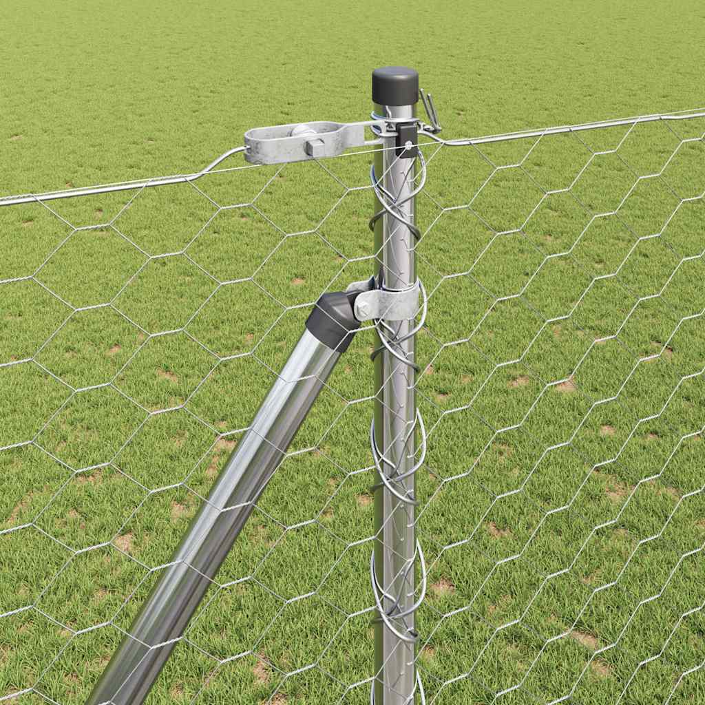 Στύλος Περιφράξεων Ασημί 10 x 1,6 μ (50 χιλιοστά πλέγμα) Ατσάλι