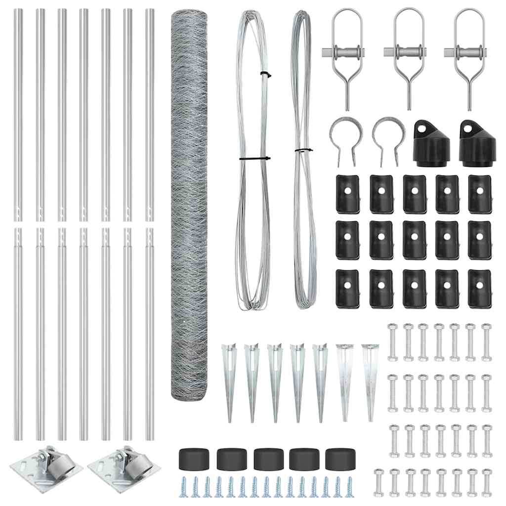 Στύλος Περιφράξεων Ασημί 10 x 1,6 μ (50 χιλιοστά πλέγμα) Ατσάλι