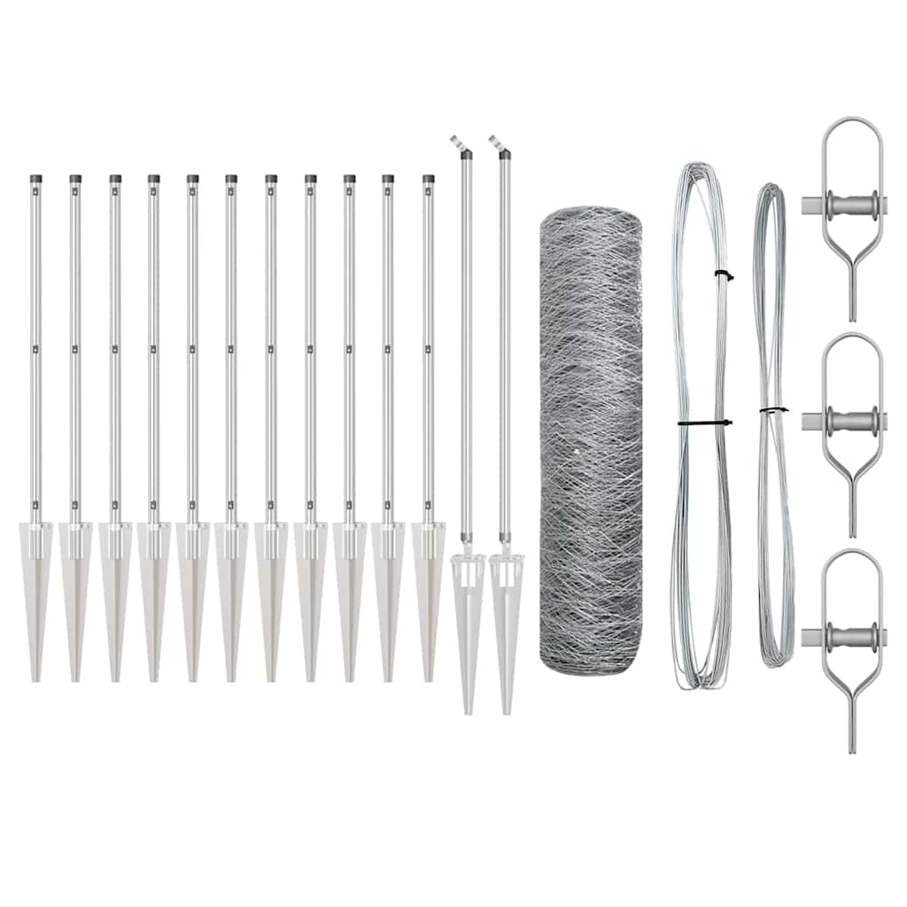 Στύλος Περιφράξεων Ασημί 25 x 0,4 μ. (50 χλστ πλέγμα) Ατσάλι