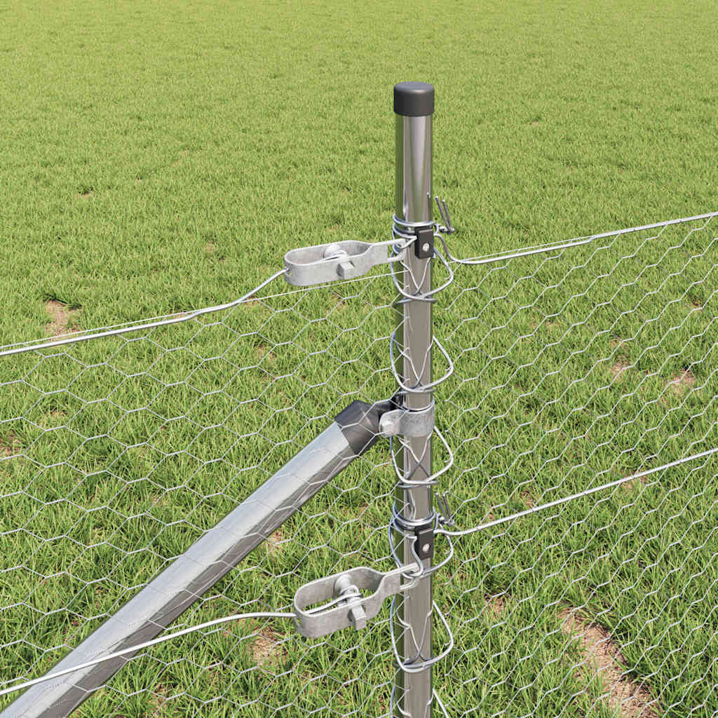 Στύλος Περιφράξεων Ασημί 25 x 0,8 μ (25 χλστ δίχτυ) Ατσάλι