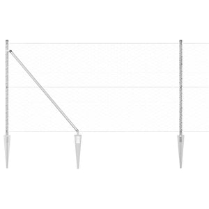 Στύλος Περιφράξεων Ασημί 25 x 1 μ (50 mm πλέγμα) Ατσάλι - Pakobazaar