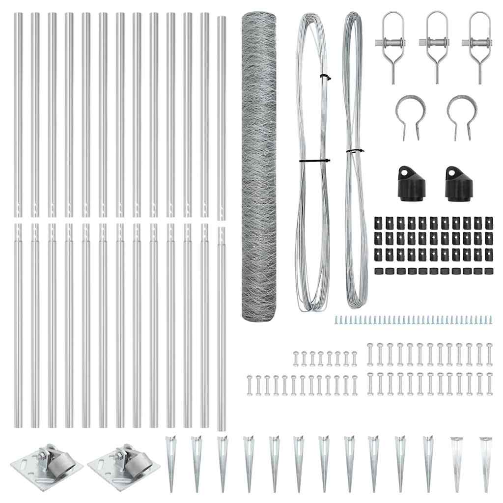 Στύλος Περιφράξεων Ασημί 25 x 1,2 μ (πάνελ 36 χλστ) Ατσάλι - Pakobazaar