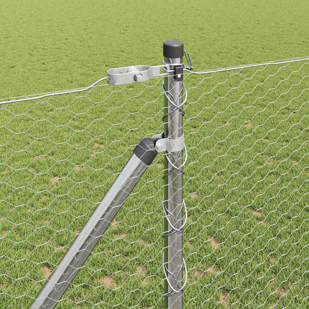 Στύλος Περιφράξεων Ασημί 25 x 1,4 m (25 mm δίχτυ) Ατσάλι