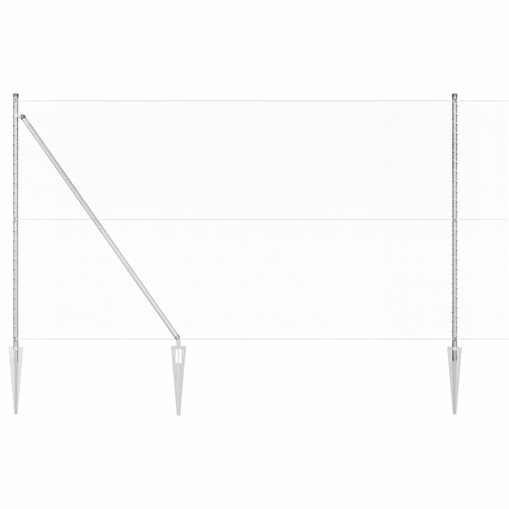 Στύλος Περιφράξεων Ασημί 25 x 1,5 μ (πλέγμα 13 χιλ.) Ατσάλι