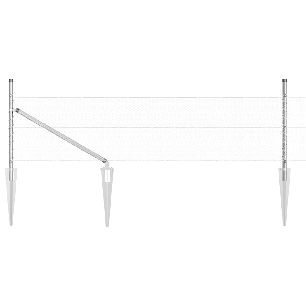 Στύλος Περιφράξεων Ασημί 50 x 0,8 μ (13 mm πλέγμα) Ατσάλι