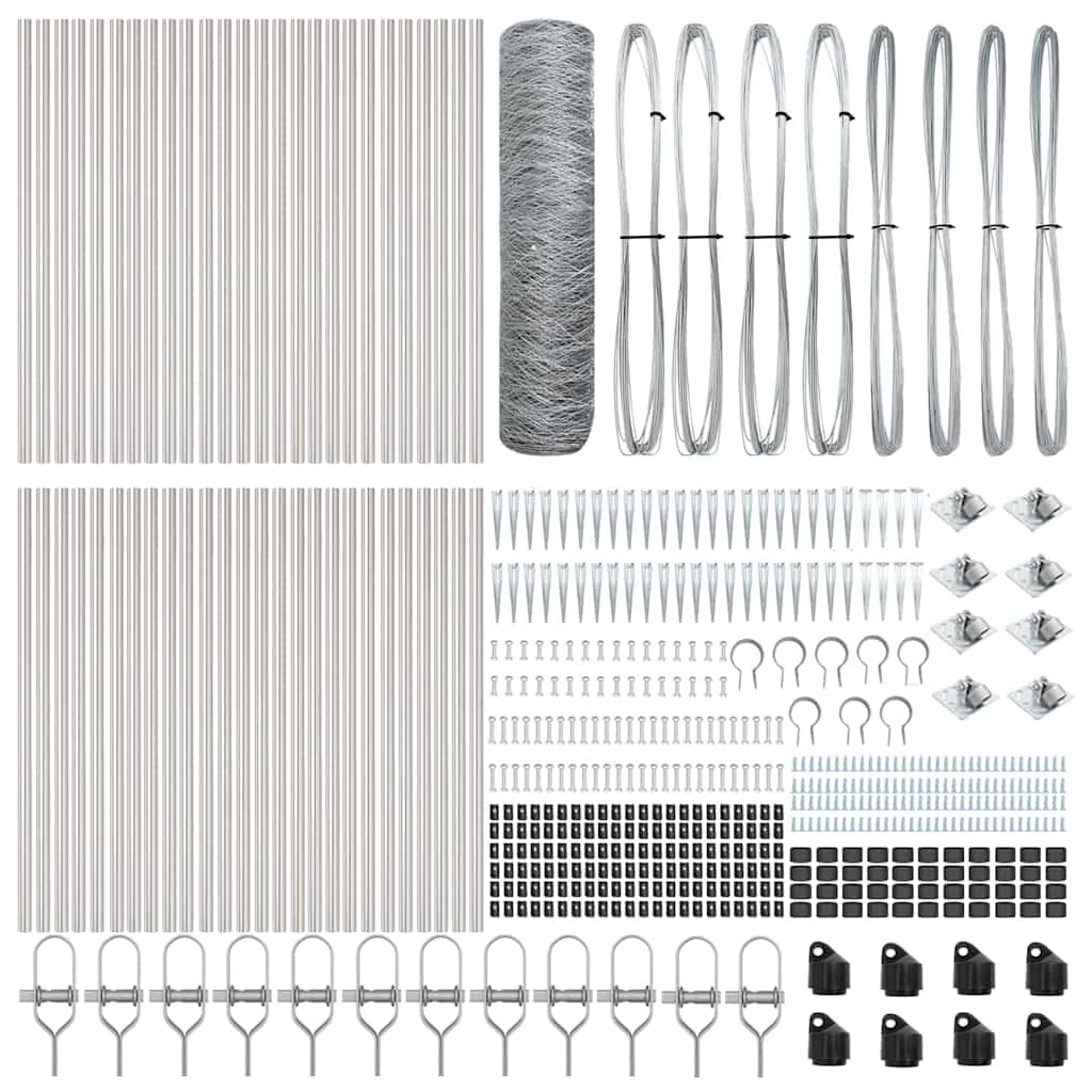 Στύλος Περιφράξεων Ασημί 100 x 0,5 μ (πλέγμα 36 χιλ.) Ατσάλι