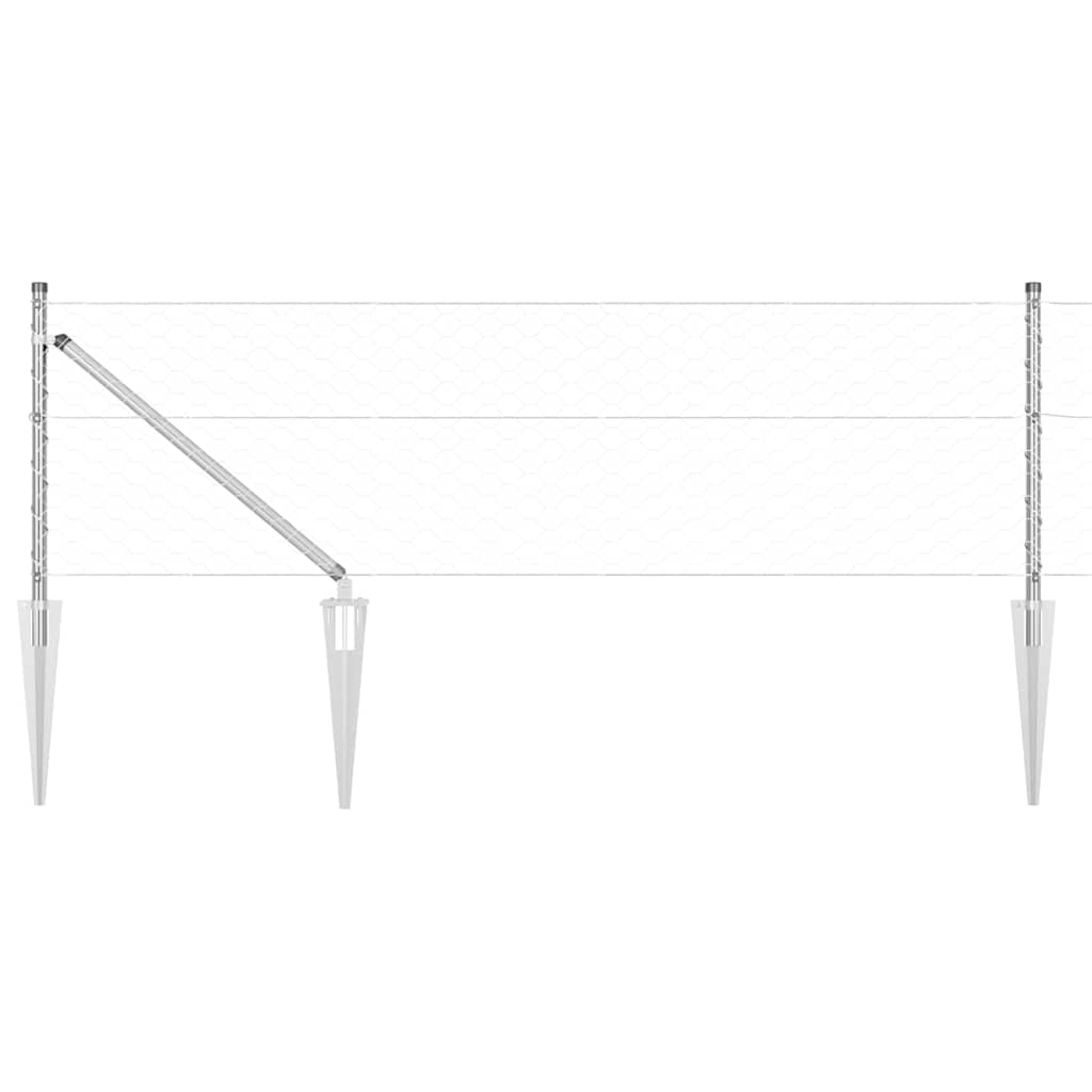 Στύλος Περιφράξεων Ασημί 100 x 0,6 μ (50 μμ πλέγμα) Ατσάλι