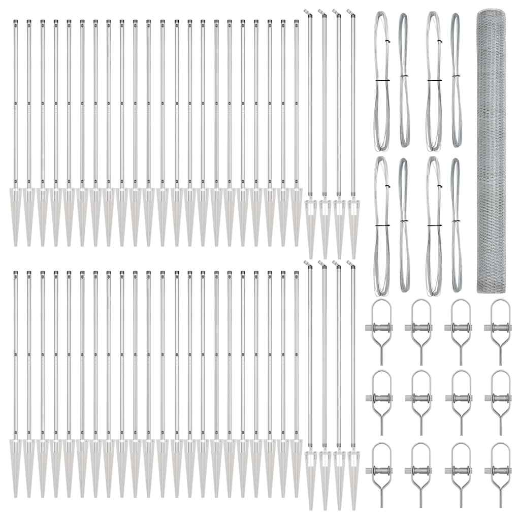 Στύλος Περιφράξεων Ασημί 100 x 1,5 μ (25 χιλιοστά πλέγμα)