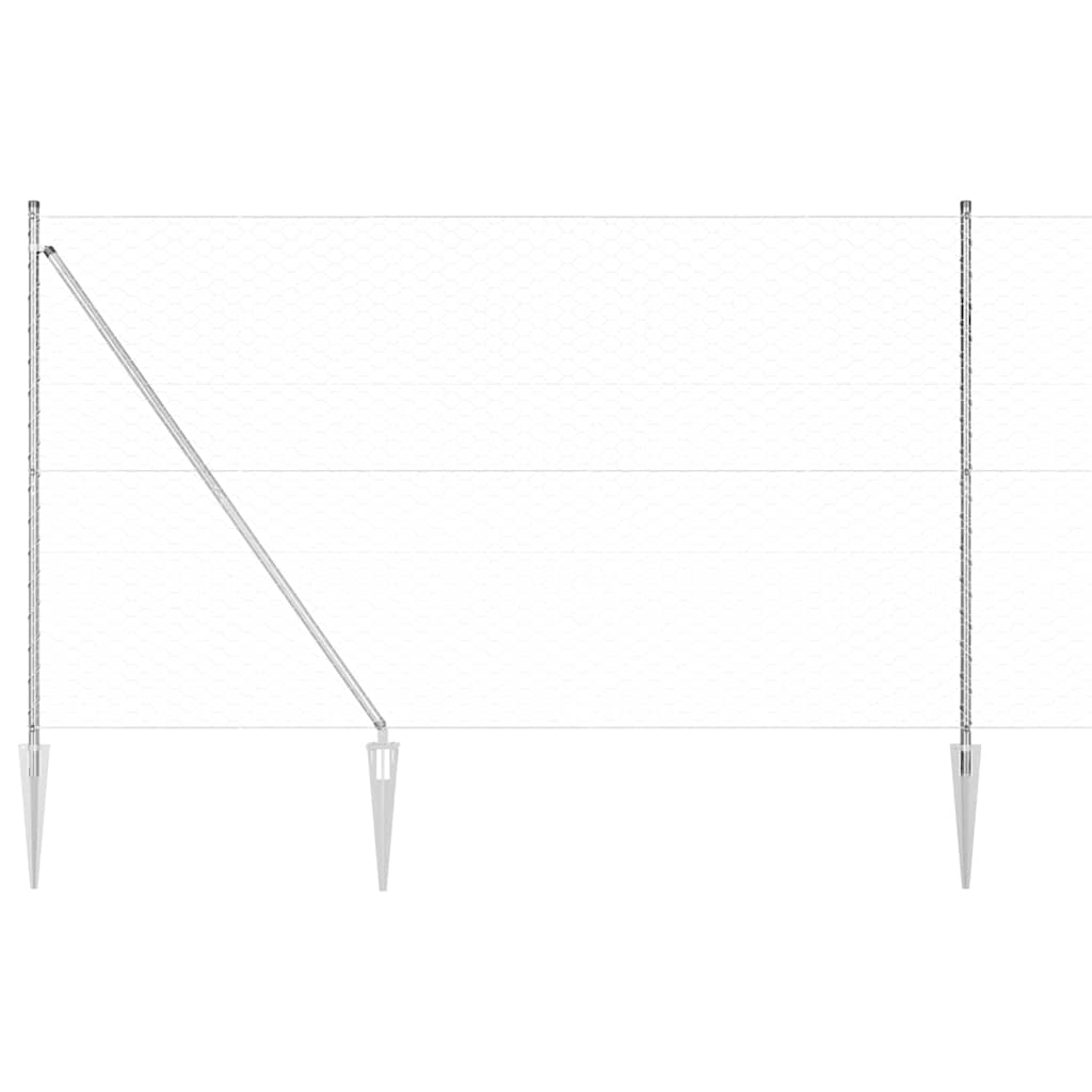 Στύλος Περιφράξεων Ασημί 100 x 1,5 μ (50 χλστ πλέγμα) Ατσάλι