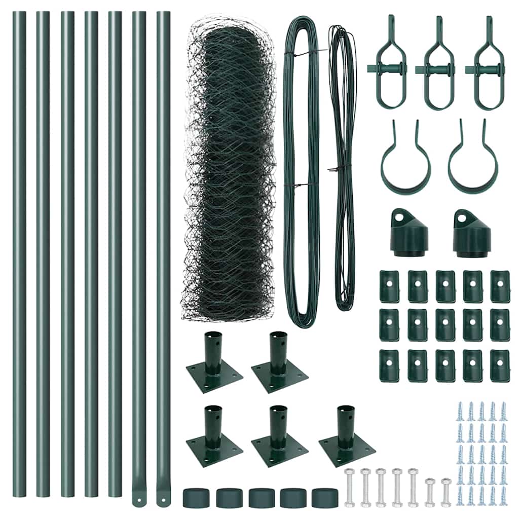 Στύλος Περιφράξεων Πράσινο 10 x 0,6 m (36 mm δίχτυ)