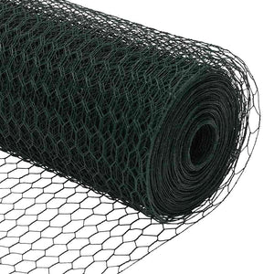Εξαγωνική Περίφραξη με Βάση Σκυροδέματος 25 x 1 m Δίχτυ