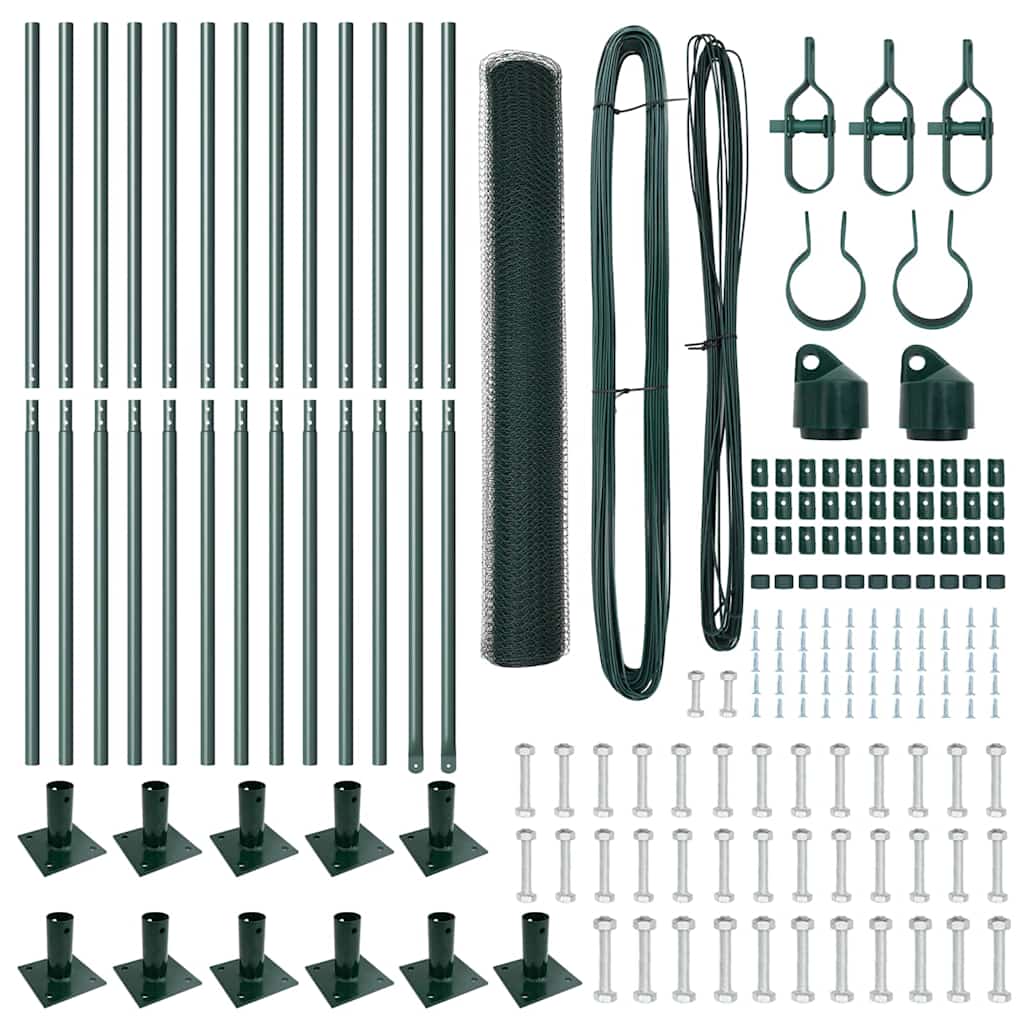 Στύλος Περιφράξεων Πράσινο 25 x 1 μ (25 χιλιοστά δίχτυ) Ατσάλι