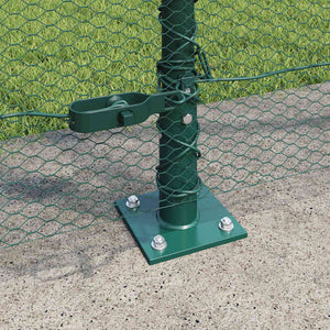 Εξαγωνική Περίφραξη με Βάση Σκυροδέματος 25 x 1,4 μ Πράσινο