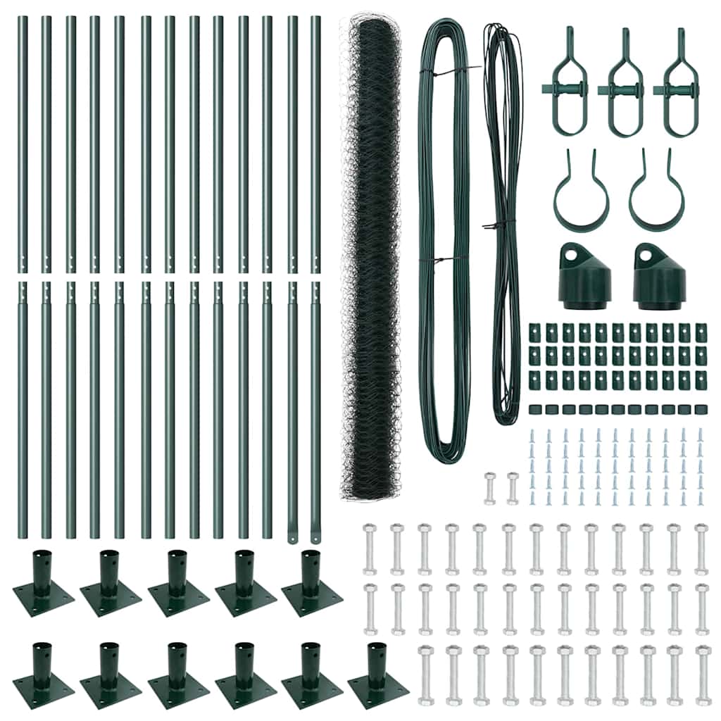 Στύλος Περιφράξεων Πράσινο 25 x 1,5 μ (36 mm πλέγμα) Ατσάλι