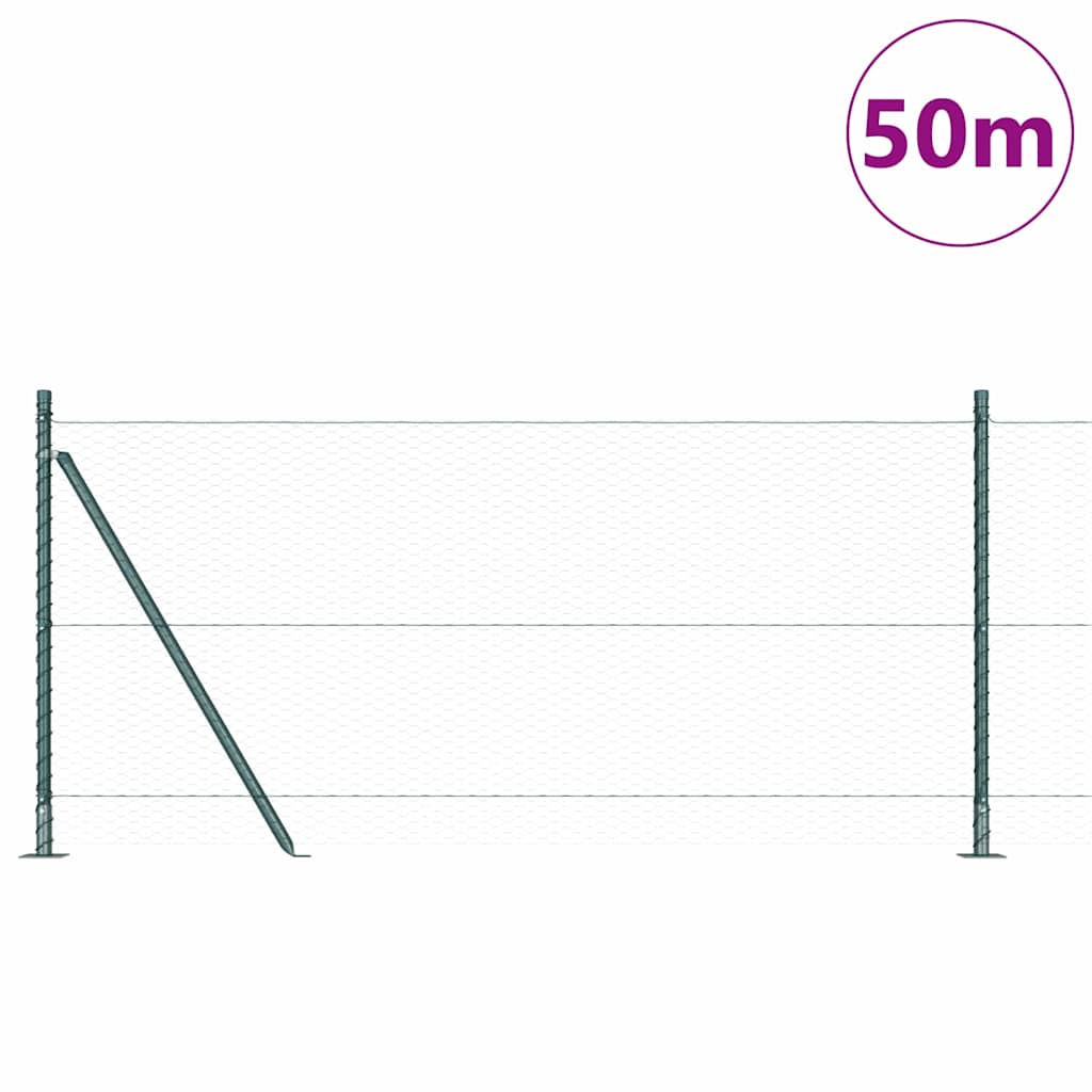 Στύλος Περιφράξεων Πράσινο 50 x 0,8 μ (25 mm πλέγμα)