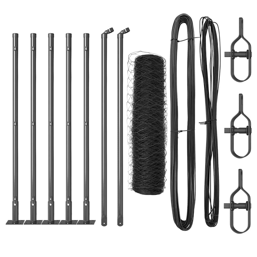 Στύλος Περιφράξεων Γκρι 10 x 0,6 m (36 mm δίχτυ)