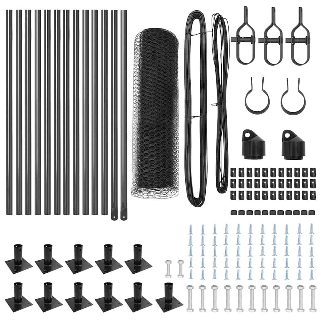 Στύλος Περιφράξεων Γκρι 25 x 0,5 m (13 mm μάσκα) Ατσάλι