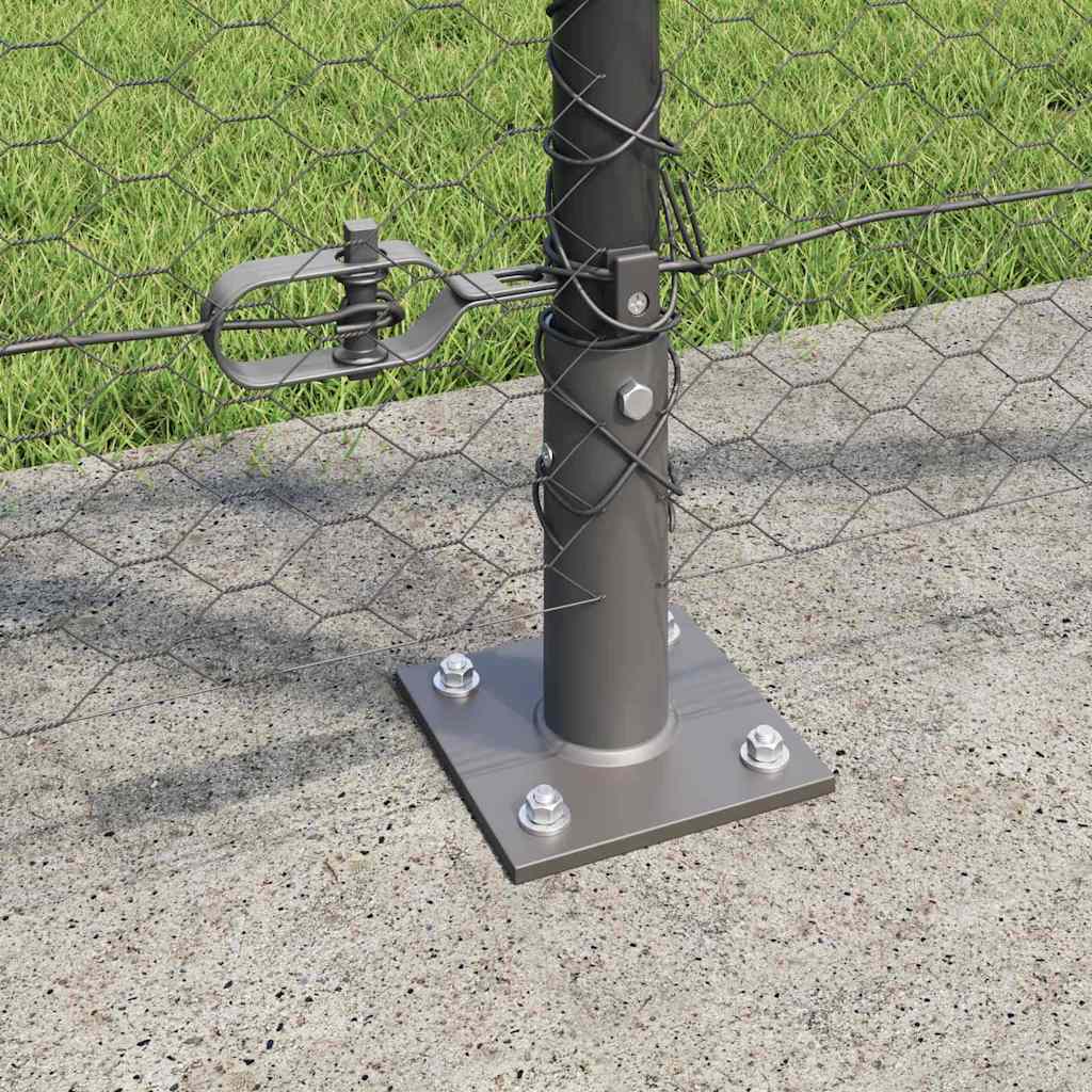 Στύλος Περιφράξεων Γκρι 25 x 1,2 μ (25 mm δίχτυ) Ατσάλι - Pakobazaar