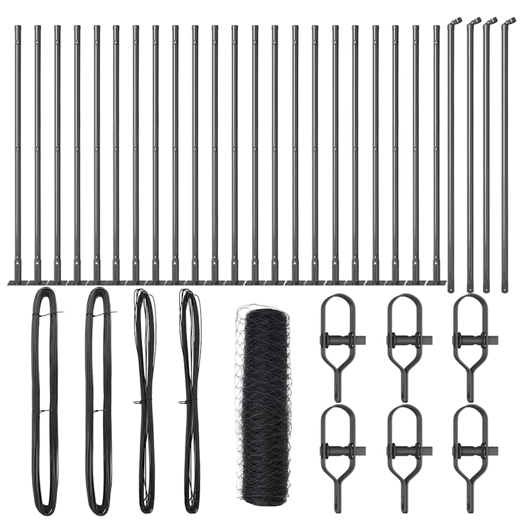 Στύλος Περιφράξεων Γκρι 50 x 0,6 m (πλέγμα 50 mm)