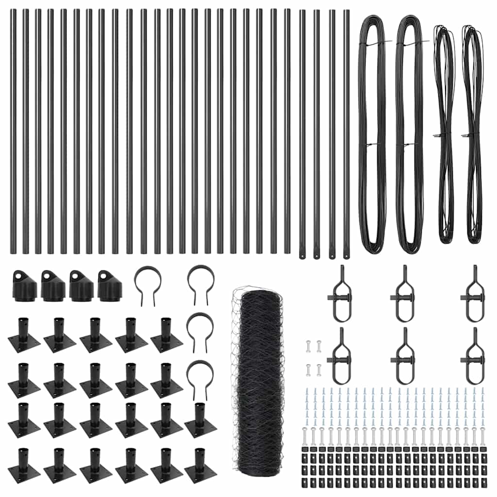 Στύλος Περιφράξεων Γκρι 50 x 0,6 m (πλέγμα 50 mm)