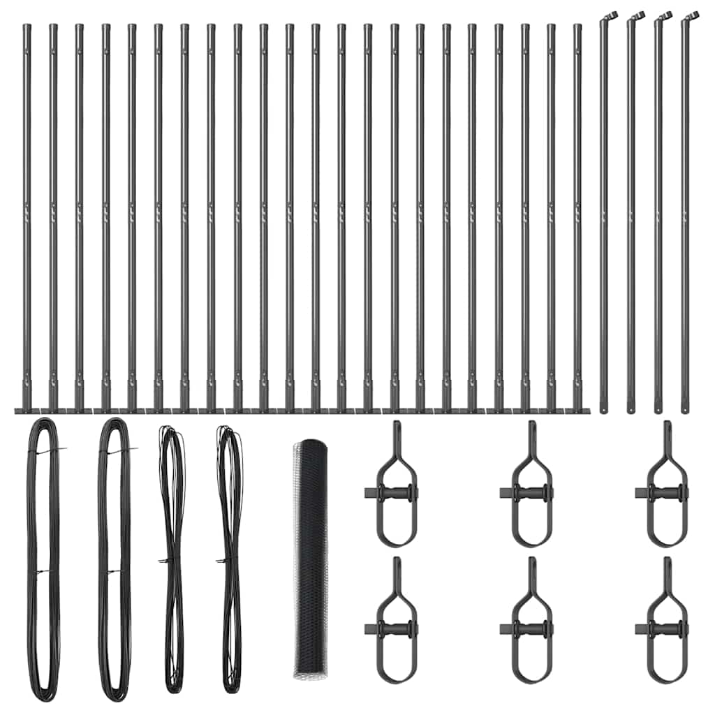 Στύλος Περιφράξεων Γκρι 50 x 1,2 μ (25 μμ πλέγμα) - Pakobazaar