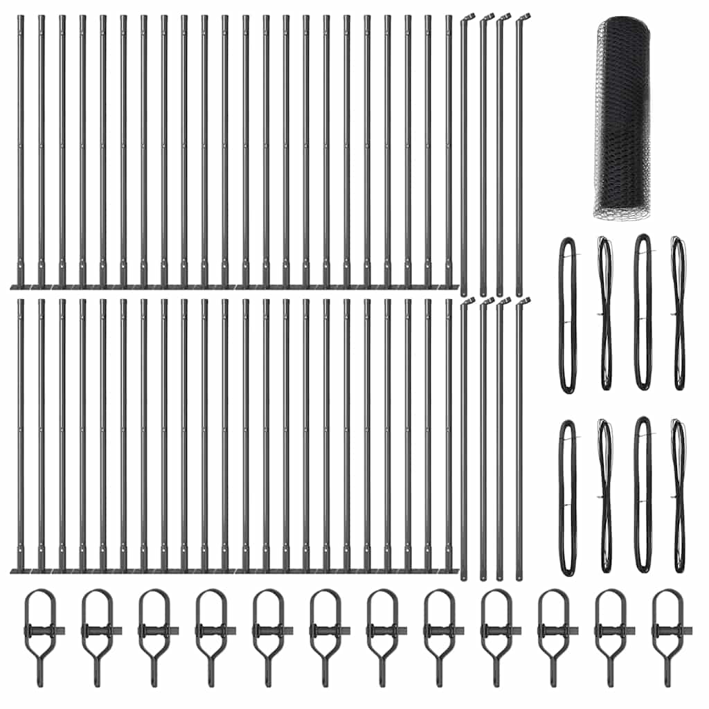 Στύλος Περιφράξεων Γκρι 100 x 0,6 μ (25 mm πλέγμα)