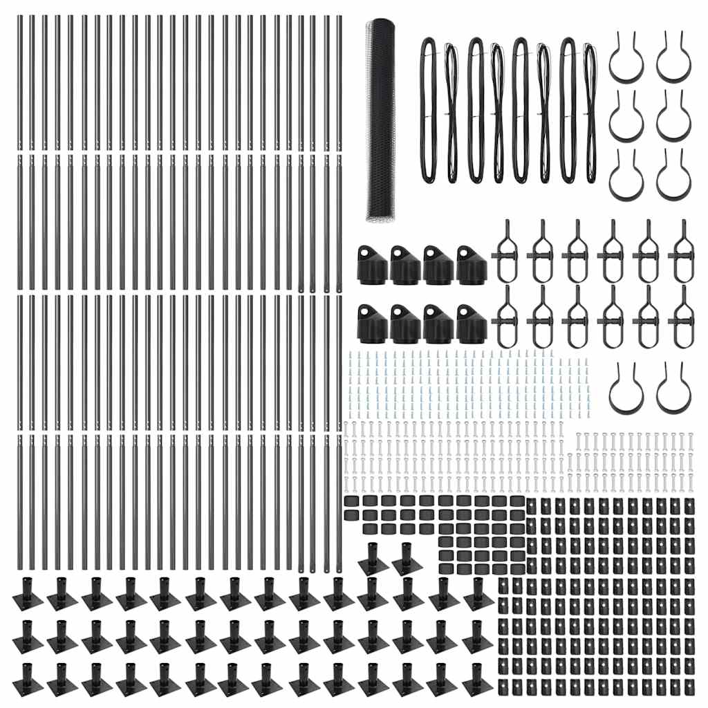 Στύλος Περιφράξεων Γκρι 100 x 1,2 m (25 mm δίχτυ)
