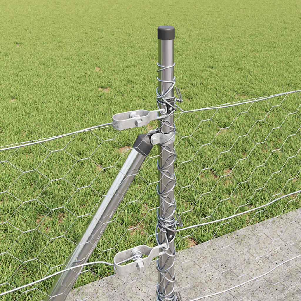 Στύλος Περιφράξεων Ασημί 10 x 0,5 μ (δίχτυ 50 mm) Ατσάλι