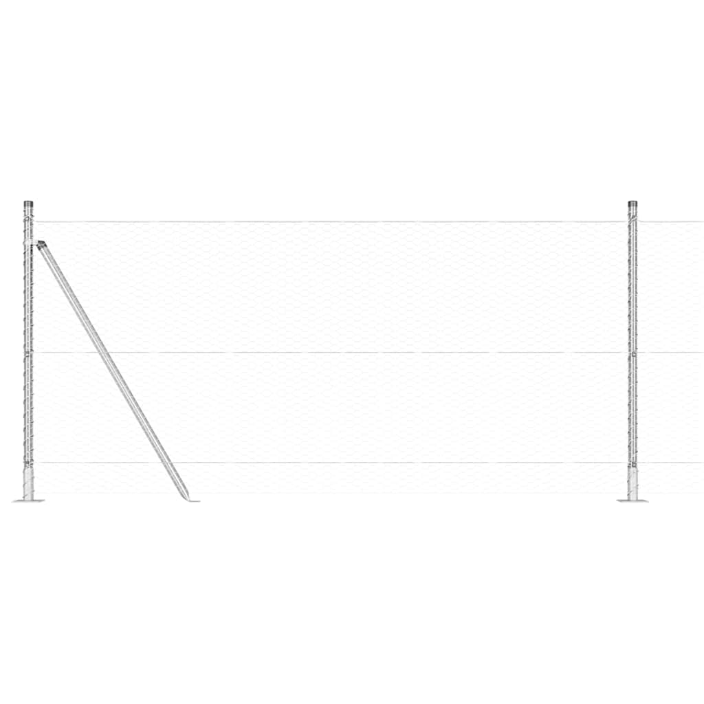 Στύλος Περιφράξεων Ασημί 10 x 1 m (25 mm δίκτυο) Ατσάλι