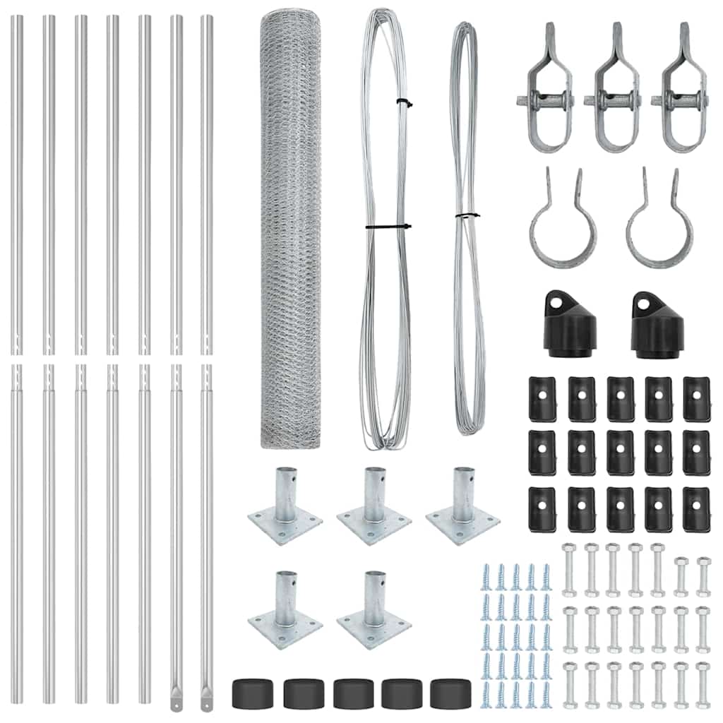 Στύλος Περιφράξεων Ασημί 10 x 1,2 μ (13 mm πλέγμα) Ατσάλι