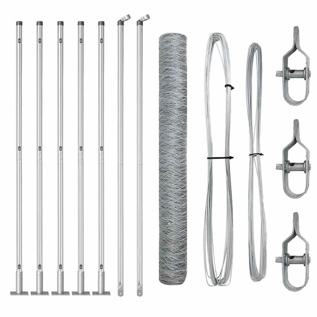 Στύλος Περιφράξεων Ασημί 10 x 1,2 μ (50 χλστ πλέγμα) Ατσάλι