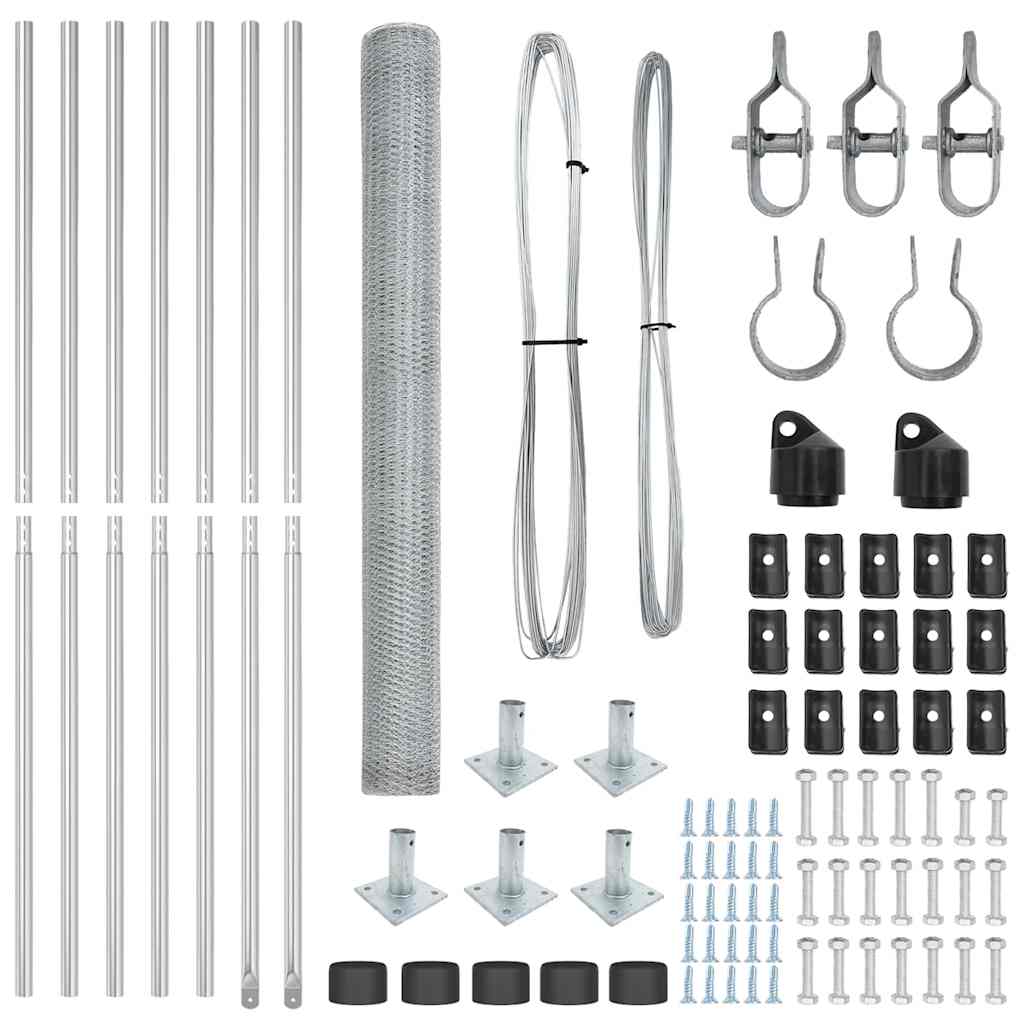 Στύλος Περιφράξεων Ασημί 10 x 1,4 μ (25 χλστ πλέγμα) Ατσάλι