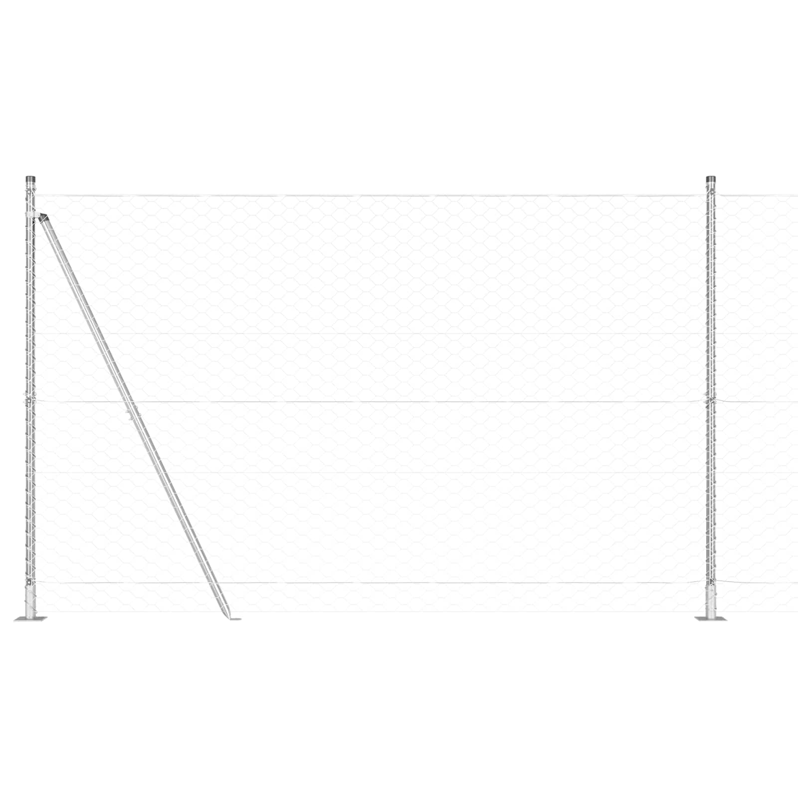 Στύλος Περιφράξεων Ασημί 10 x 1,5 μ (50 μμ πλέγμα) Ατσάλι