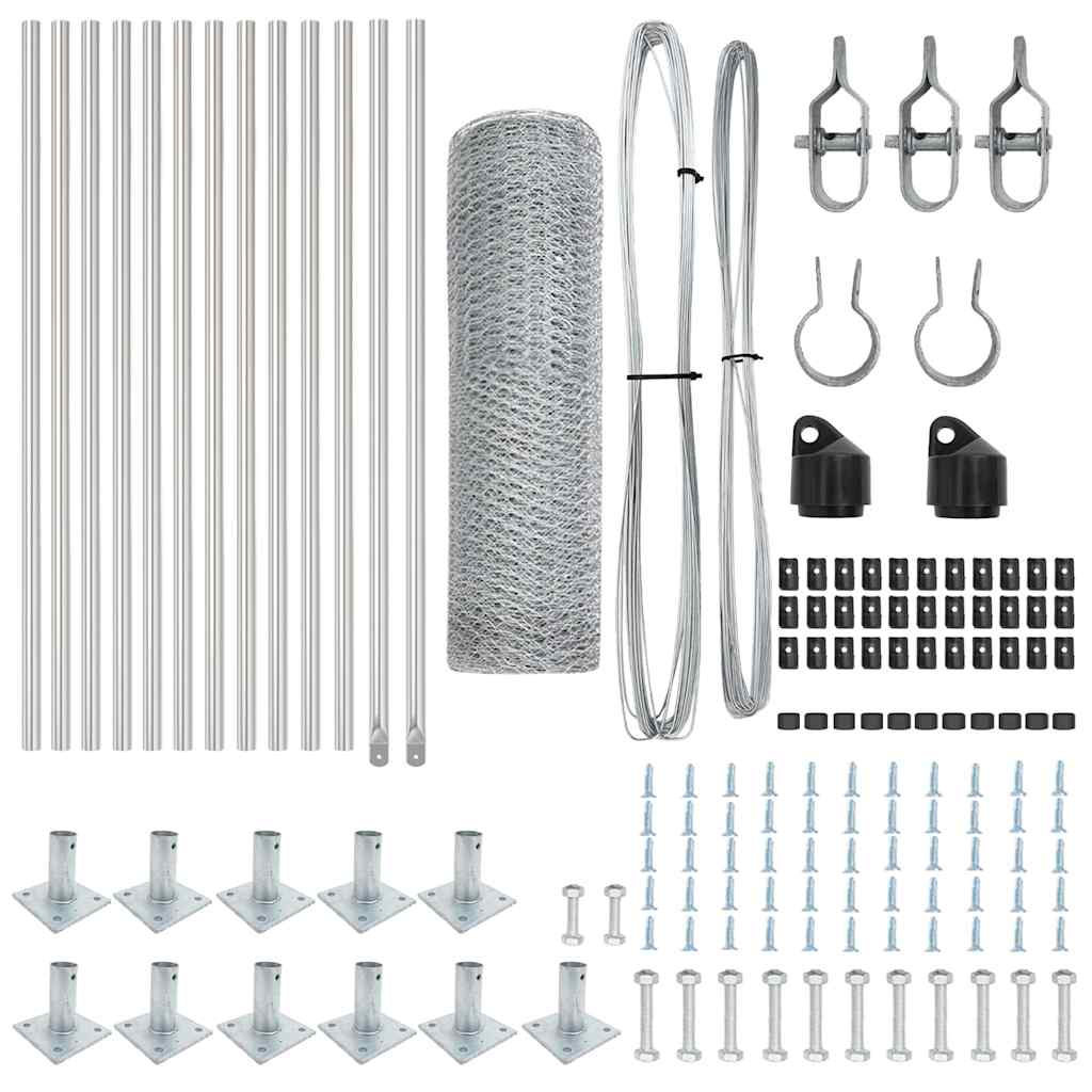 Στύλος Περιφράξεων Ασημί 25 x 0,6 μ (13 χιλιοστά δίκτυο) Ατσάλι