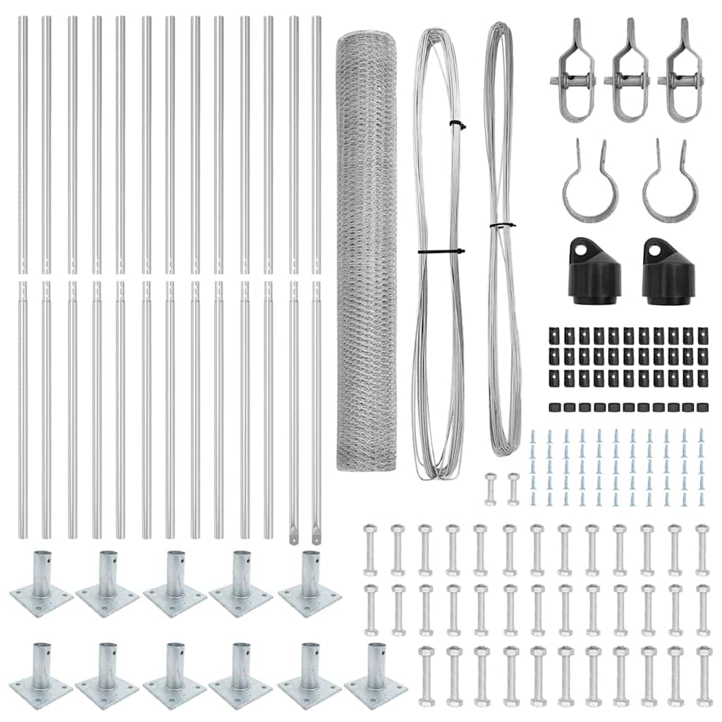 Στύλος Περιφράξεων Ασημί 25 x 0,8 μ (13 χιλιοστά πλέγμα) Ατσάλι