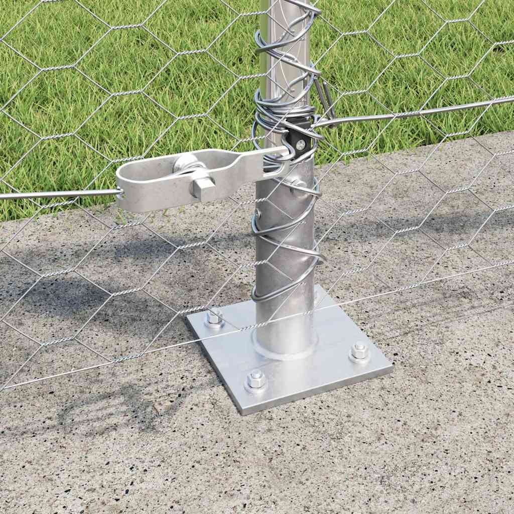 Στύλος Περιφράξεων Ασημί 25 x 1 μ (36 mm πλέγμα) Ατσάλι - Pakobazaar