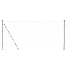Στύλος Περιφράξεων Ασημί 25 x 1 μ (50 mm πλέγμα) Ατσάλι - Pakobazaar