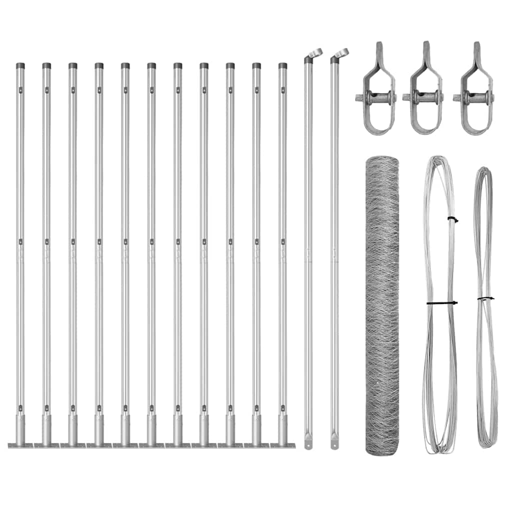 Στύλος Περιφράξεων Ασημί 25 x 1,2 μ (πάνελ 36 χλστ) Ατσάλι - Pakobazaar