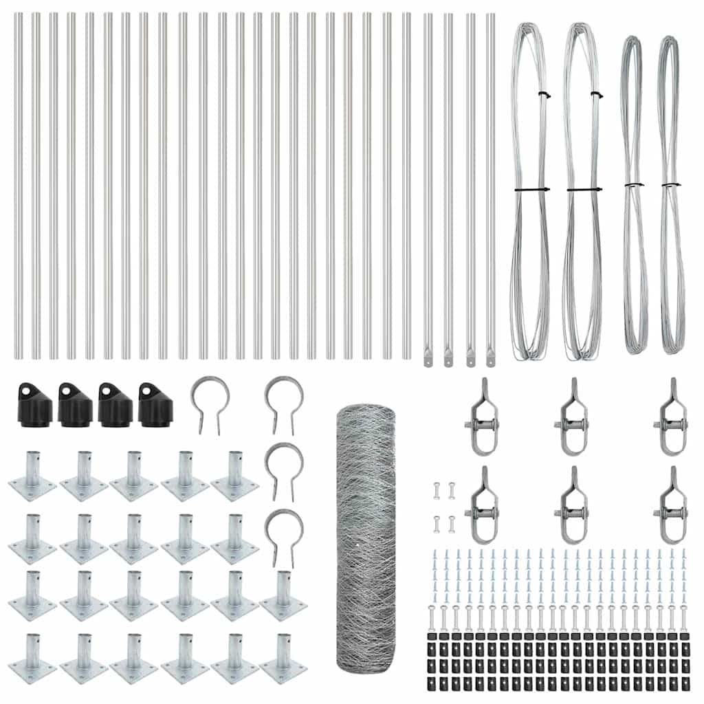 Στύλος Περιφράξεων Ασημί 50 x 0,5 μ (50 χλστ πλέγμα) Ατσάλι