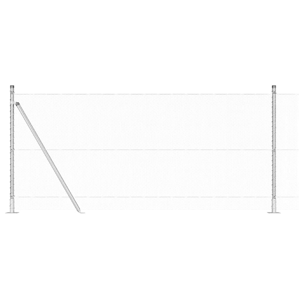 Στύλος Περιφράξεων Ασημί 50 x 0,8 μ (13 mm πλέγμα) Ατσάλι