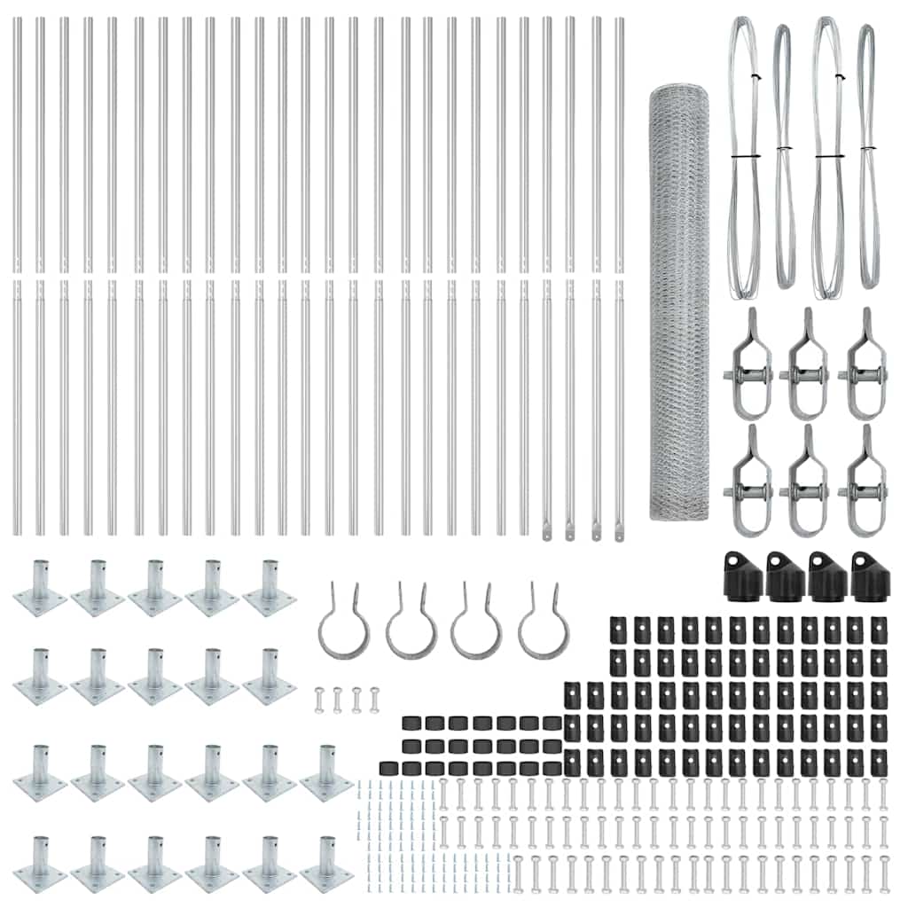 Στύλος Περιφράξεων Ασημί 50 x 1,2 μ (13 χιλιοστά πλέγμα) Ατσάλι