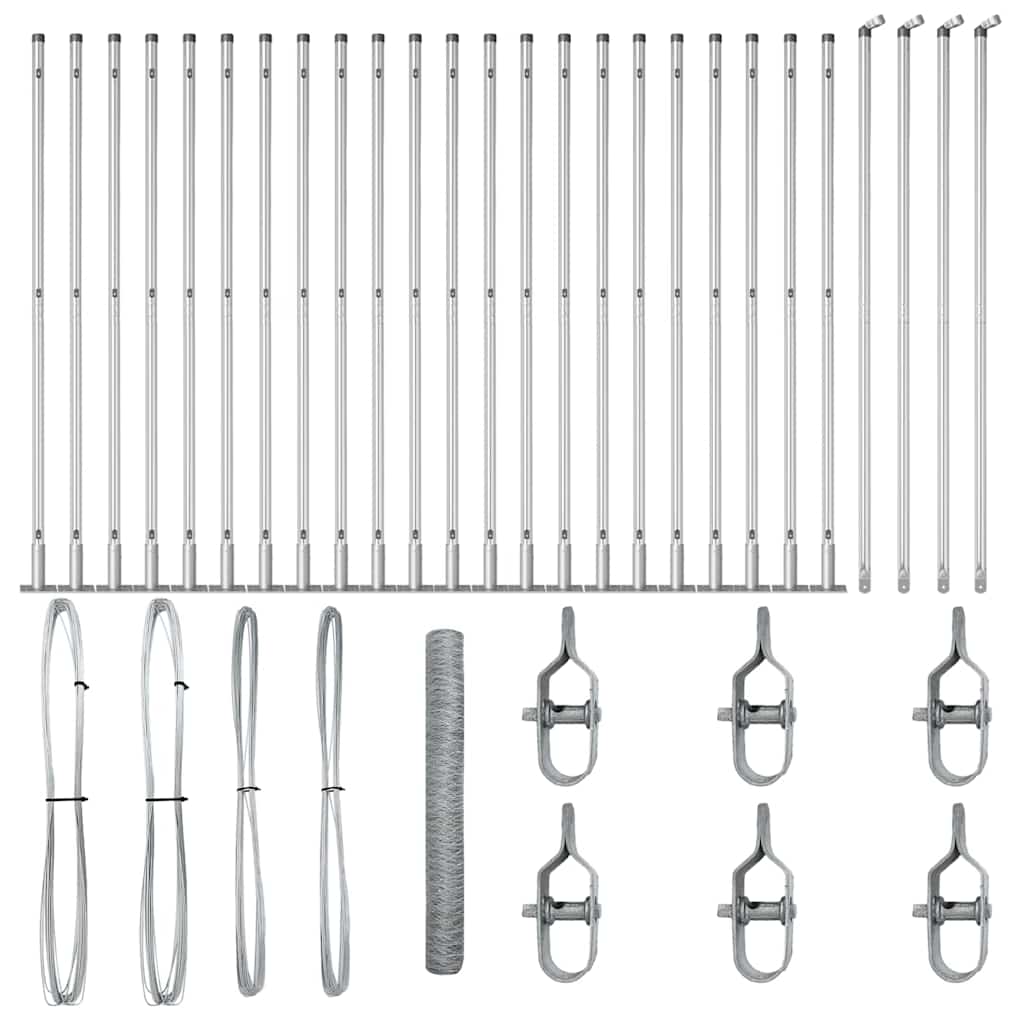 Στύλος Περιφράξεων Ασημί 50 x 1,2 μ (36 χιλ. πλέγμα) Ατσάλι