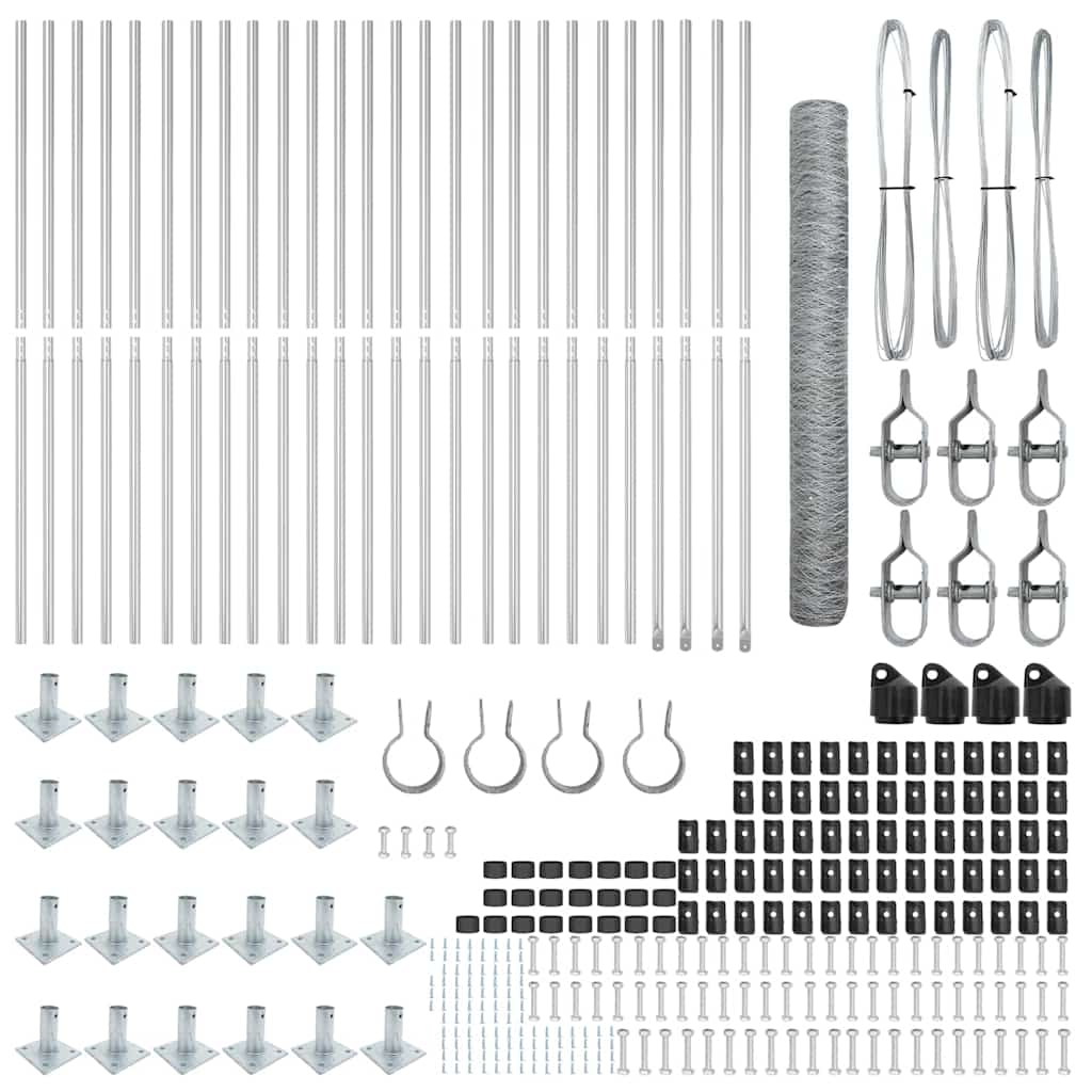 Στύλος Περιφράξεων Ασημί 50 x 1,2 μ (36 χιλ. πλέγμα) Ατσάλι