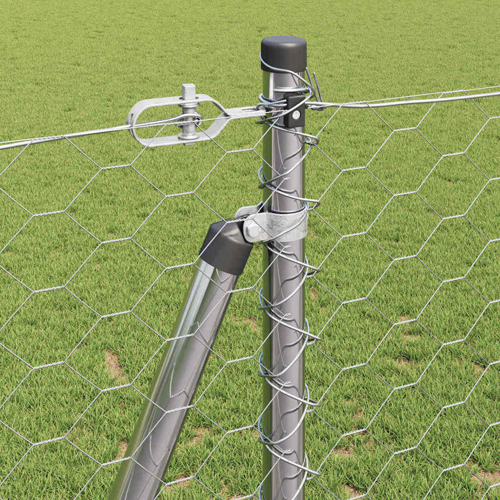 Στύλος Περιφράξεων Ασημί 50 x 1,2 μ (δίχτυ 50 χλστ) Ατσάλι