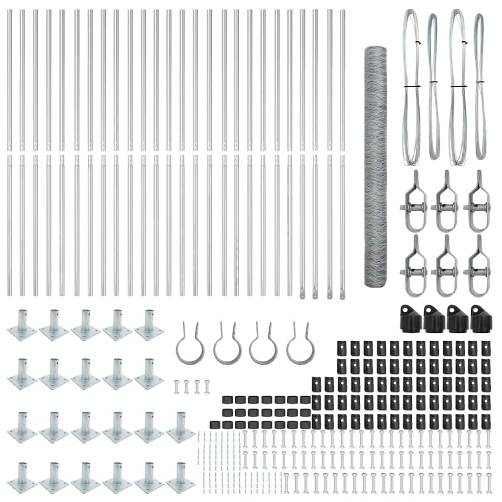 Στύλος Περιφράξεων Ασημί 50 x 1,4 μ (50 mm πλέγμα) Ατσάλι