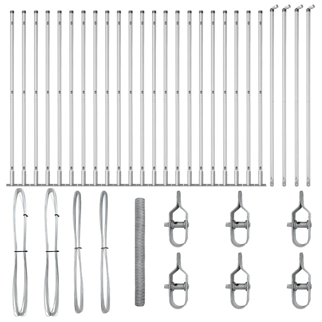 Στύλος Περιφράξεων Ασημί 50 x 1,6 μ (50 mm πλέγμα) Ατσάλι