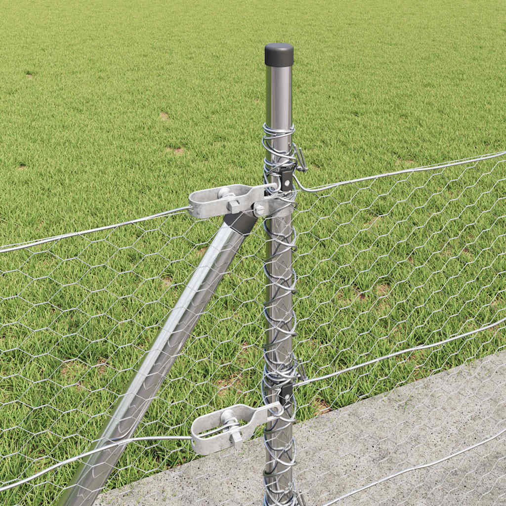 Στύλος Περιφράξεων Ασημί 100 x 0,5 μ (25 mm πλέγμα) Ατσάλι