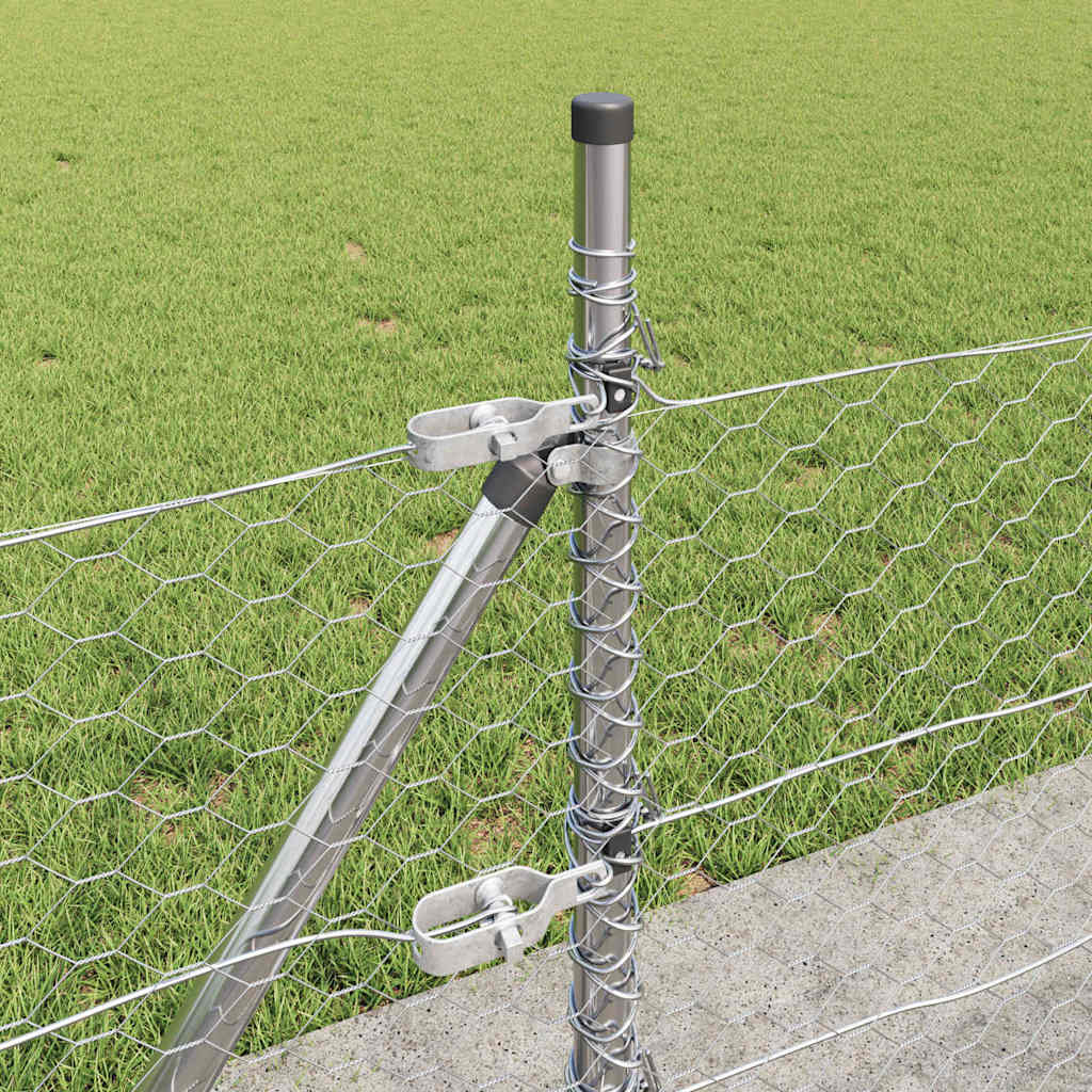 Στύλος Περιφράξεων Ασημί 100 x 0,5 μ (πλέγμα 36 χιλ.) Ατσάλι