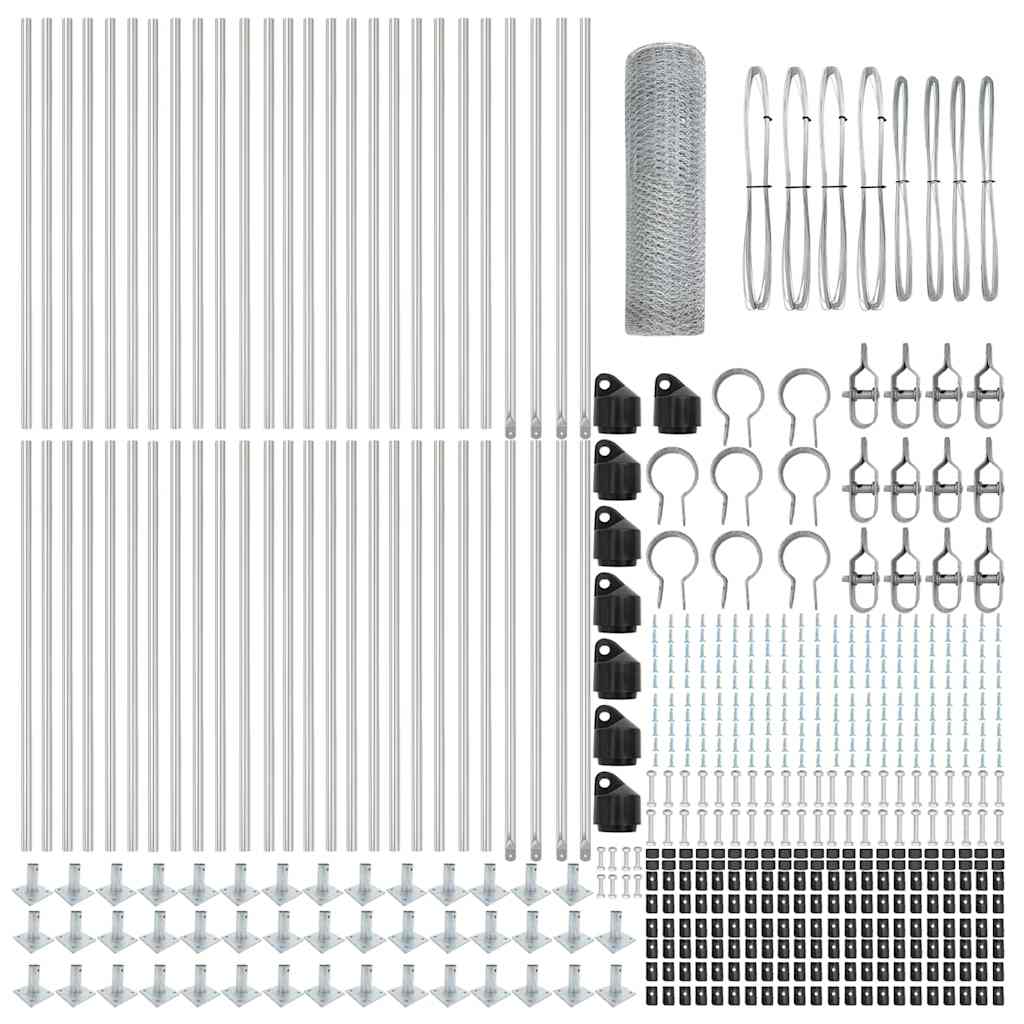 Στύλος Περιφράξεων Ασημί 100 x 0,8 μ (25 χιλ δίκτυο) Ατσάλι